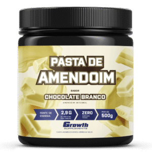 PASTA DE AMENDOIM SABOR CHOCOLATE BRANCO 500G - GROWTH SUPPLEMENTS