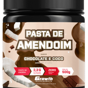 PASTA DE AMENDOIM SABOR CHOCOLATE E COCO 500G