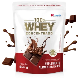 100% Whey Protein Concentrado (Chocolate) - Growth Supplements